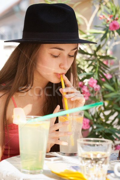 Sommer herrlich Frau Mädchen Porträt Stock foto © lithian