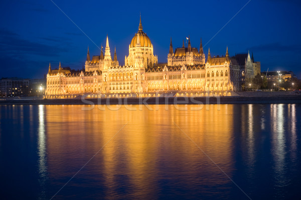 歴史的な建物 ライト 1泊 ハンガリー語 議会 ストックフォト © lithian