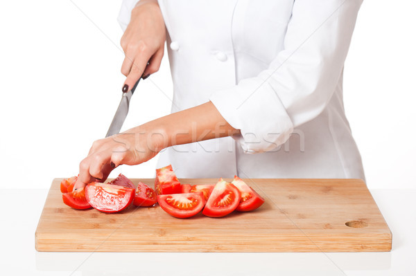 The beautiful chef. Stock photo © lithian