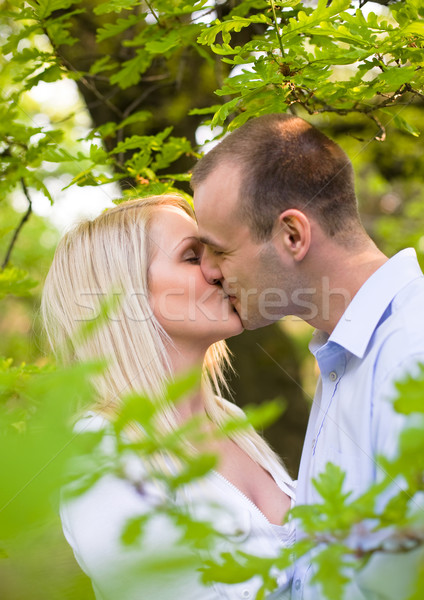 Romântico beijando homem verão diversão Foto stock © lithian