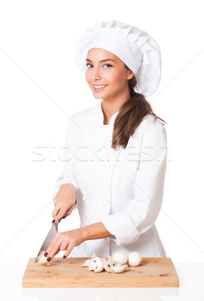 The beautiful chef. Stock photo © lithian