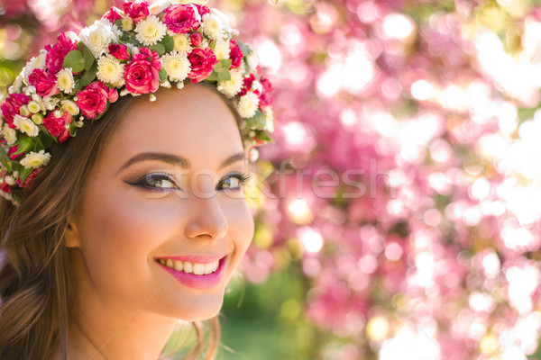 Erstaunlich natürlichen Frühling Schönheit Freien Porträt Stock foto © lithian