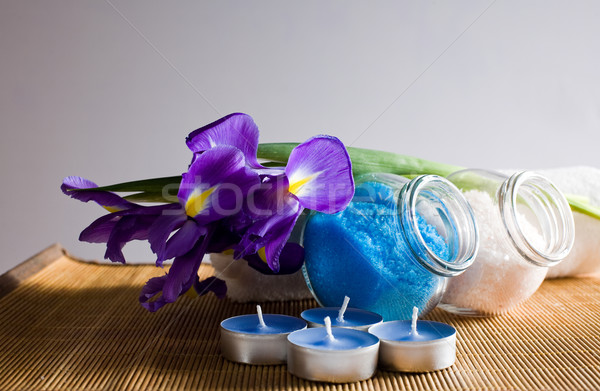 Bien-être spa fleurs fleur bleu [[stock_photo]] © lithian