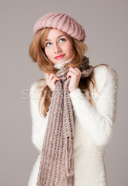 Inverno moda retrato belo jovem mulher Foto stock © lithian
