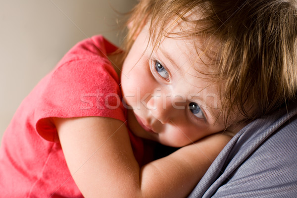 плечо портрет безмятежный глядя ребенка Сток-фото © lithian