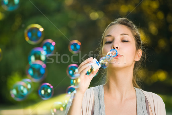 As easy as blowing bubbles. Stock photo © lithian