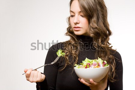 Suculento fresco salada retrato jovem Foto stock © lithian