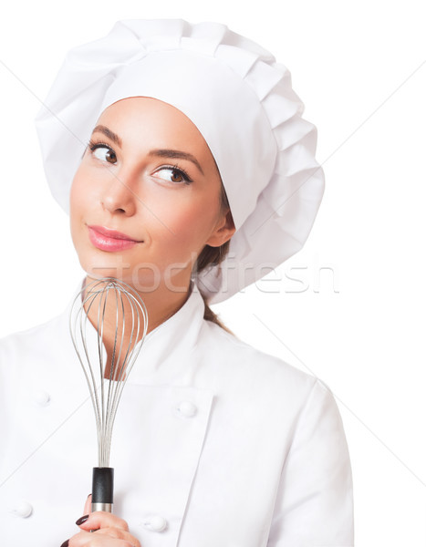 The beautiful chef. Stock photo © lithian