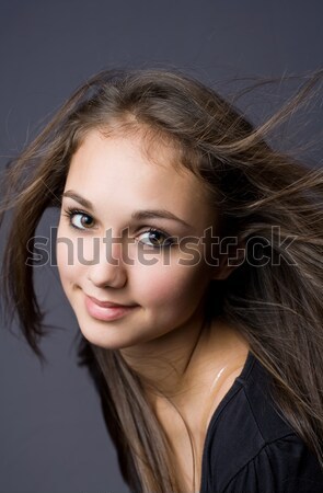 Przepiękny młodych brunetka artystyczny portret Zdjęcia stock © lithian