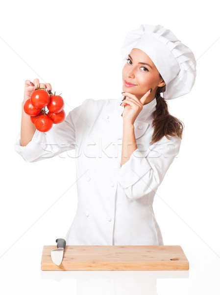 The beautiful chef. Stock photo © lithian