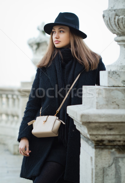 Winter fashion beauty. Stock photo © lithian