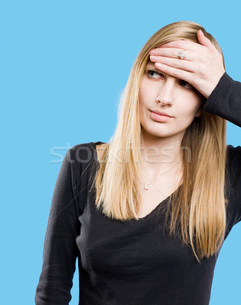 Surprised looking young blond. Stock photo © lithian