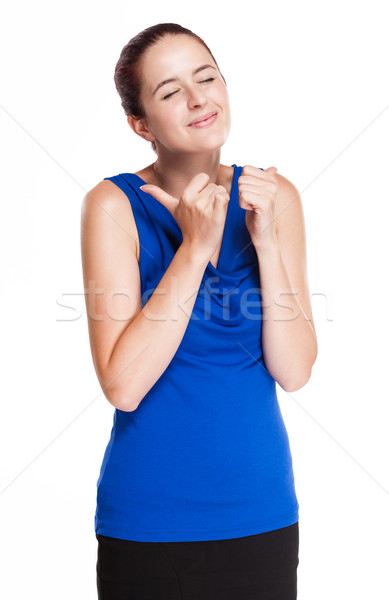 Foto stock: Expresivo · retrato · hermosa · jóvenes · mujer