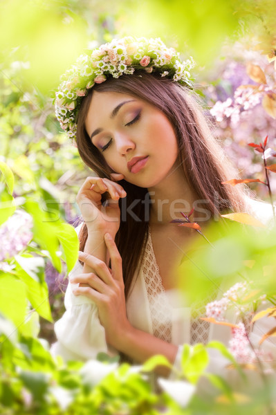 Erstaunlich Frühling Schönheit Freien Porträt natürlichen Stock foto © lithian