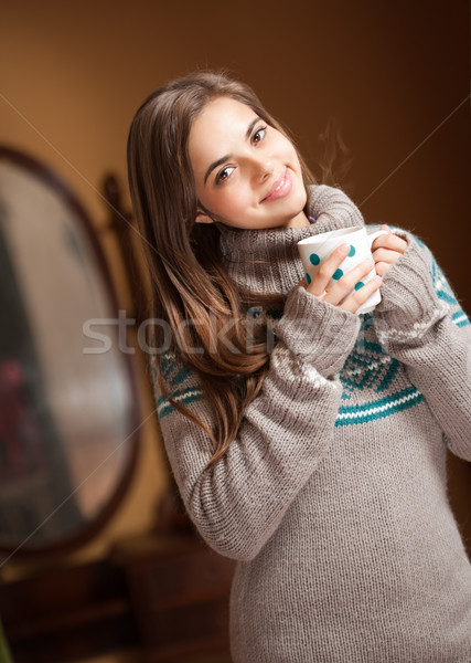 A cup of hot beverage. Stock photo © lithian