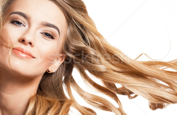 Blond beauty with healthy hair. Stock photo © lithian