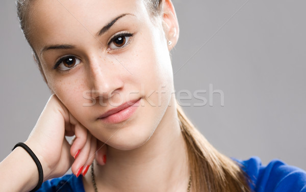 [[stock_photo]]: Expressive · jeunes · beauté · portrait · cute · Teen