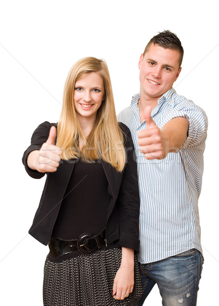 Attractive young student couple. Stock photo © lithian