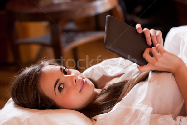 Late night browsing. Stock photo © lithian