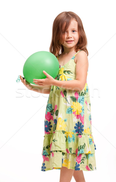 Foto stock: Belo · enérgico · jovem · retrato · morena · verde