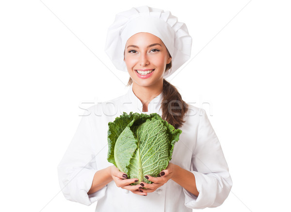 The beautiful chef. Stock photo © lithian