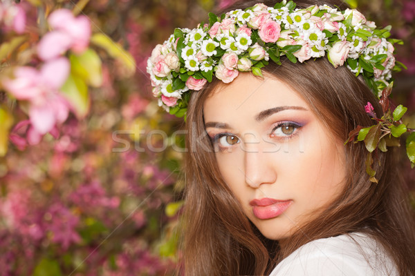 Asombroso primavera belleza aire libre retrato naturales Foto stock © lithian