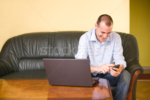 Casually dressed young businessman. Stock photo © lithian