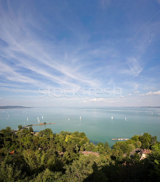 Vertorama of Tihany's port. Stock photo © lithian