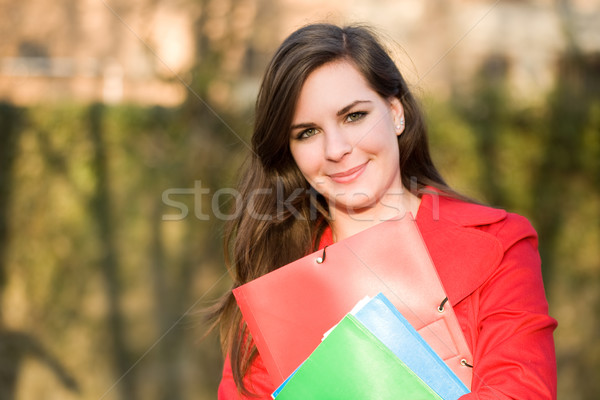 Confident young student woman. Stock photo © lithian