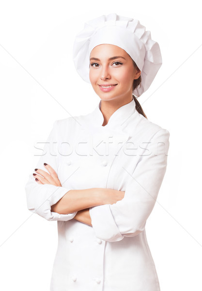 Young chef woman. Stock photo © lithian