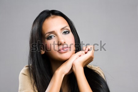 Pondering young beauty. Stock photo © lithian