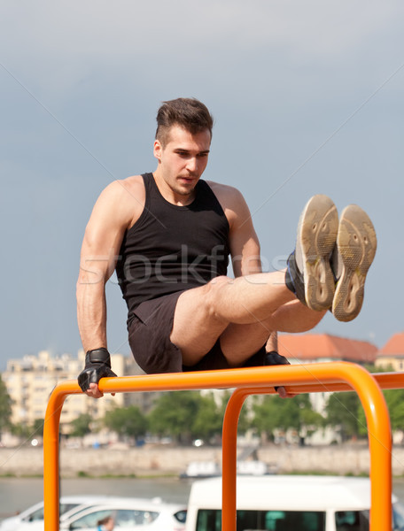 Outdoor workout in urban setting. Stock photo © lithian