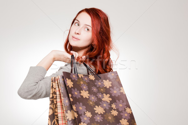 Fashionable young shopper. Stock photo © lithian