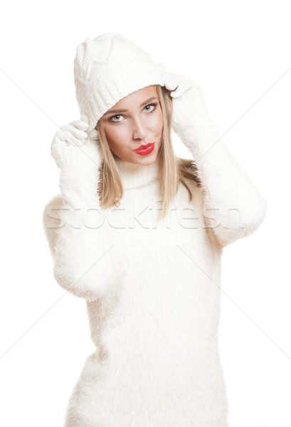 Inverno moda beleza retrato jovem Foto stock © lithian