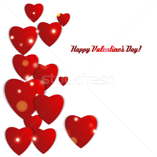 Valentin nap absztrakt papír szívek szeretet Valentin nap Stock fotó © LittleCuckoo