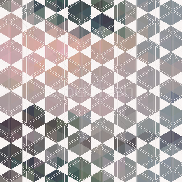 Muster geometrischen Sechseck Retro-Muster Formen Retro Stock foto © LittleCuckoo