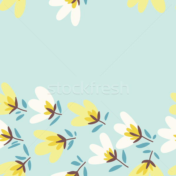 Blumenmuster Frühling Vektor Doodle floral Muster Stock foto © LittleCuckoo