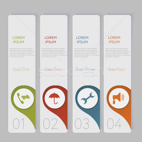 Infographic. Design number banners template graphic or website layout Stock photo © LittleCuckoo