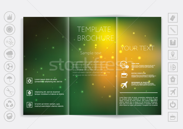 Tri-Fold Brochure mock up vector design Stock photo © LittleCuckoo