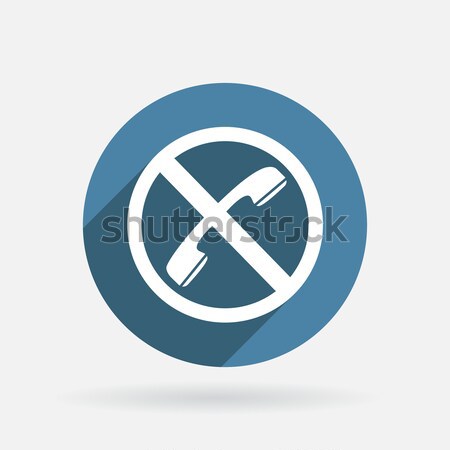 forbidden to use phone. Circle blue icon Stock photo © LittleCuckoo