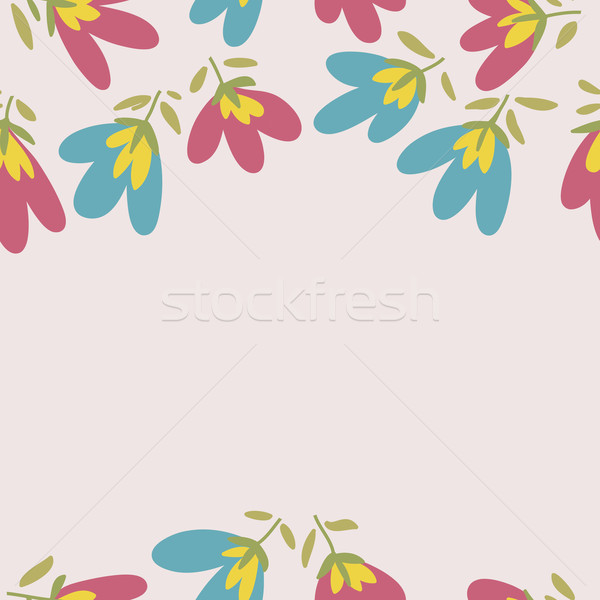 Blumenmuster Frühling Vektor Doodle floral Muster Stock foto © LittleCuckoo