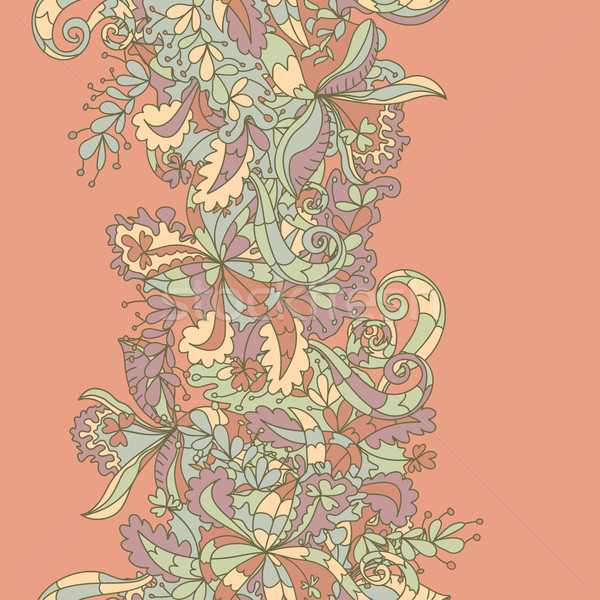 Abstrakten Welle floral Muster Doodle Wasser Stock foto © LittleCuckoo