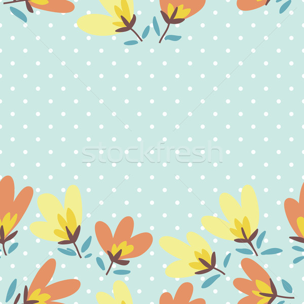 Flower pattern. Spring vector hand-drawn doodle  Stock photo © LittleCuckoo