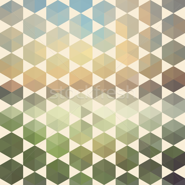 Retro pattern of geometric hexagon shapes Stock photo © LittleCuckoo