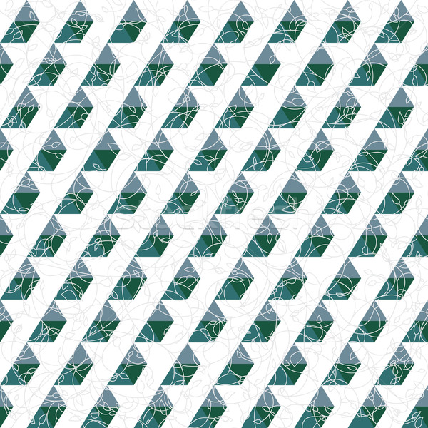 エメラルド 三角形 フローラル 工場 飾り ストックフォト © LittleCuckoo