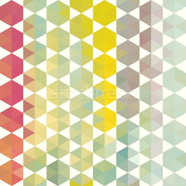 Retro pattern of geometric hexagon shapes Stock photo © LittleCuckoo