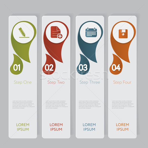 Stock photo: Infographic. Design number banners template graphic or website layout