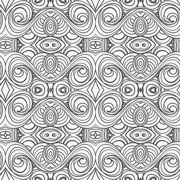 Abstract seamless ornament pattern. the kaleidoscope effect. Ethnic damask motif Stock photo © LittleCuckoo