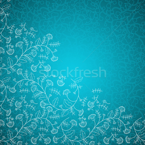 Branco contorno turquesa lugar texto topo Foto stock © LittleCuckoo