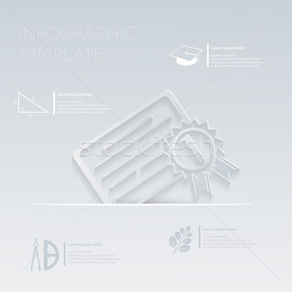 vector illustration, diploma for the first place. template graphic or website layout Stock photo © LittleCuckoo